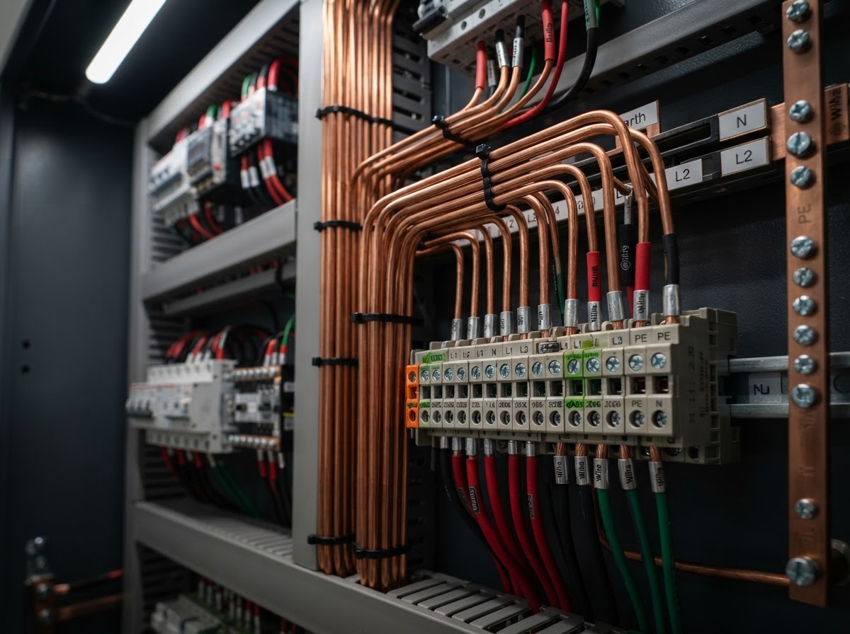 Electrical panel with a tripped circuit breaker